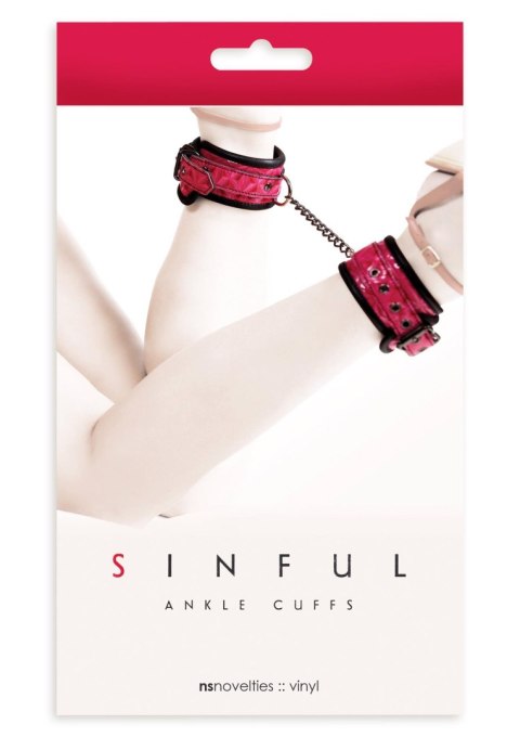Kajdanki-sinful ankle cuffs pink Kajdanki-sinful ankle cuffs pink
