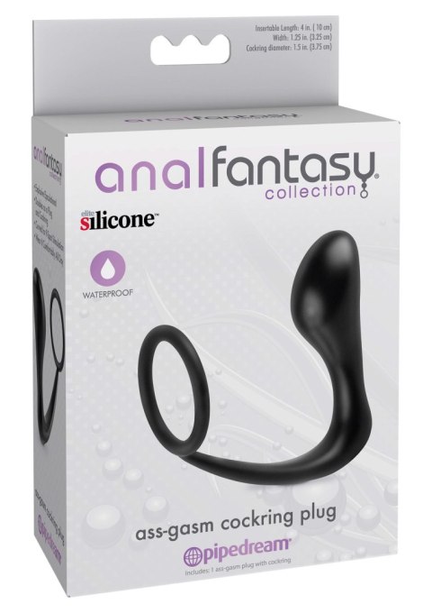 Plug-ASS-GASM COCKRING PLUG BLACK Plug-ASS-GASM COCKRING PLUG BLACK