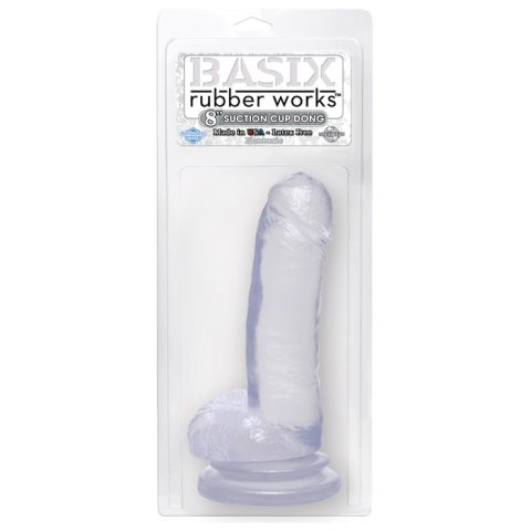 Przezroczyste duże dildo penis z przyssawką 20 cm Przezroczyste duże dildo penis z przyssawką 20 cm