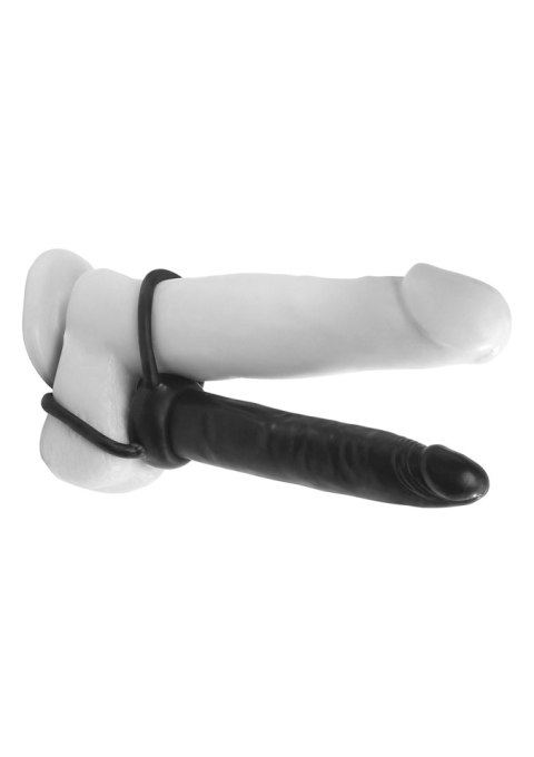 Strap-on czarny uchwyt na jądra dwa pierścienie Strap-on czarny uchwyt na jądra dwa pierścienie
