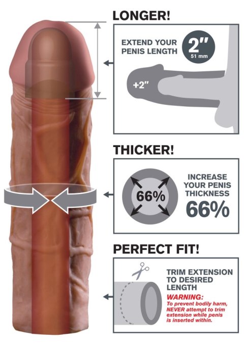 Stymulator-FX MEGA 2"""" EXTENSION BROWN Stymulator-FX MEGA 2"""" EXTENSION BROWN