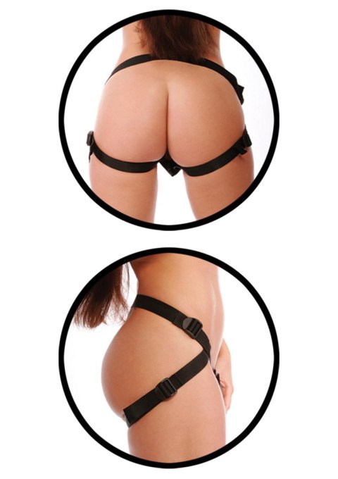Uprząż strap-on z silikonowym gładkim dildo 13 cm
