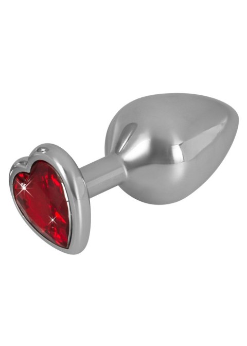 Ozdobny korek analny z sercem kryształek plug 8cm Ozdobny korek analny z sercem kryształek plug 8cm