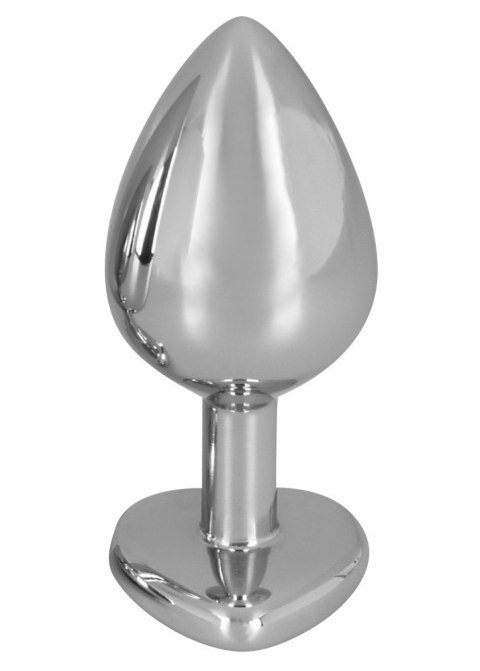 Ozdobny korek analny z sercem kryształek plug 8cm Ozdobny korek analny z sercem kryształek plug 8cm