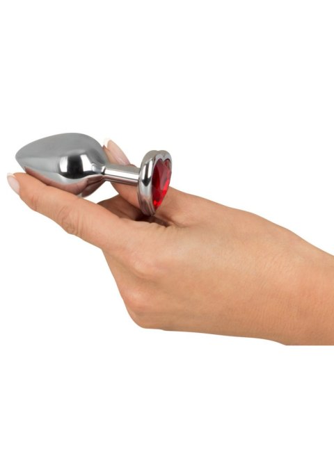 Ozdobny korek analny z sercem kryształek plug 8cm Ozdobny korek analny z sercem kryształek plug 8cm