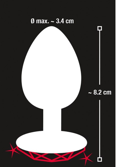 Ozdobny korek analny z sercem kryształek plug 8cm Ozdobny korek analny z sercem kryształek plug 8cm