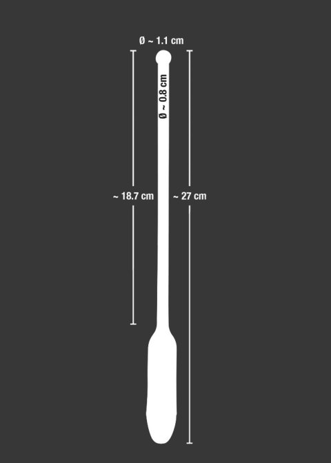 Silikonowa sonda do cewki dilator wibracje 27cm Silikonowa sonda do cewki dilator wibracje 27cm