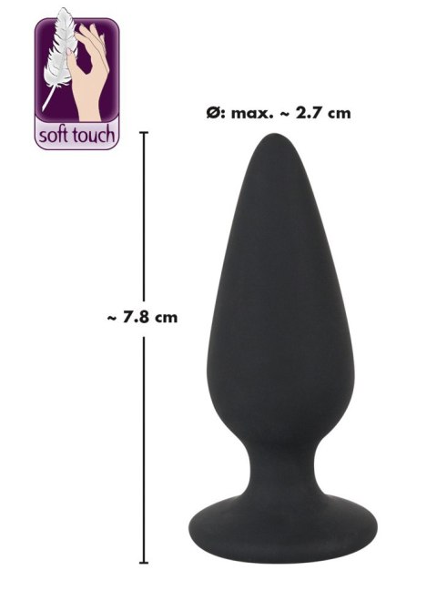 Zatyczka analna korek silikonowy sex plug mały 7cm Zatyczka analna korek silikonowy sex plug mały 7cm
