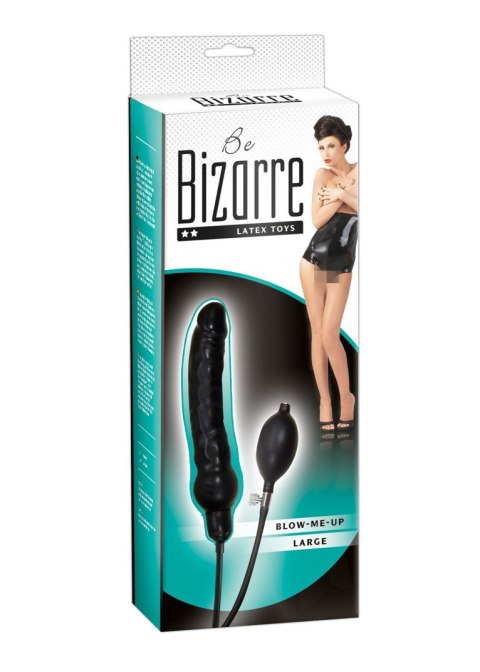 Nadmuchiwane czarne dildo penis z lateksu 25 cm Nadmuchiwane czarne dildo penis z lateksu 25 cm