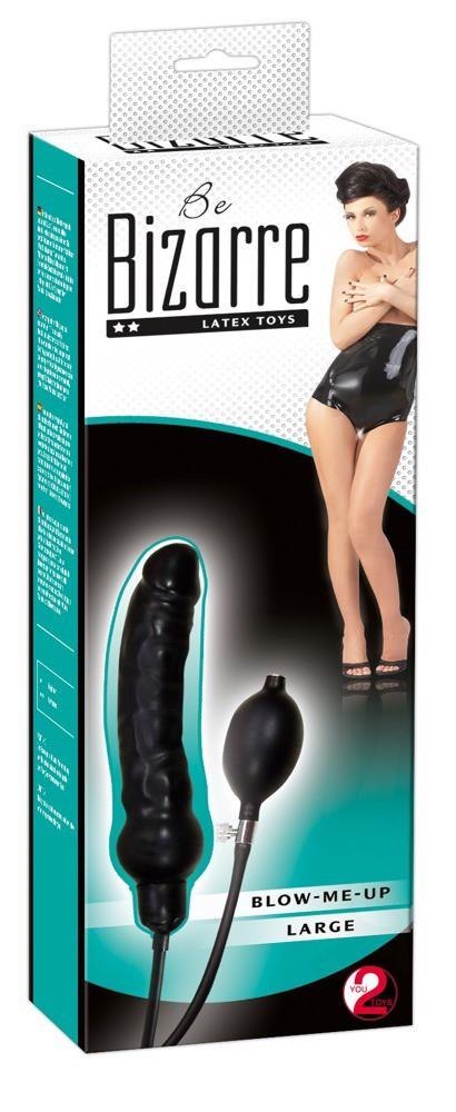 Nadmuchiwane czarne dildo penis z lateksu 25 cm Nadmuchiwane czarne dildo penis z lateksu 25 cm