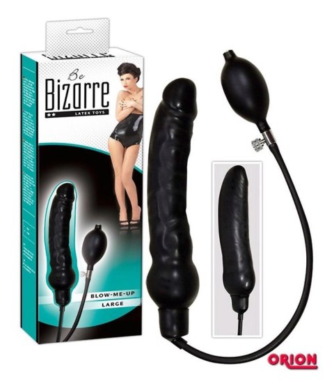 Nadmuchiwane czarne dildo penis z lateksu 25 cm Nadmuchiwane czarne dildo penis z lateksu 25 cm
