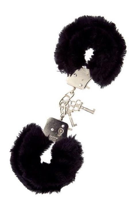 Kajdanki-METAL HANDCUFF WITH PLUSH BLACK Kajdanki-METAL HANDCUFF WITH PLUSH BLACK