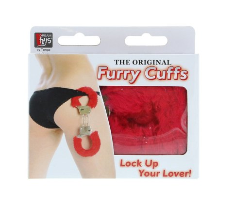 Kajdanki-METAL HANDCUFF WITH PLUSH RED Kajdanki-METAL HANDCUFF WITH PLUSH RED