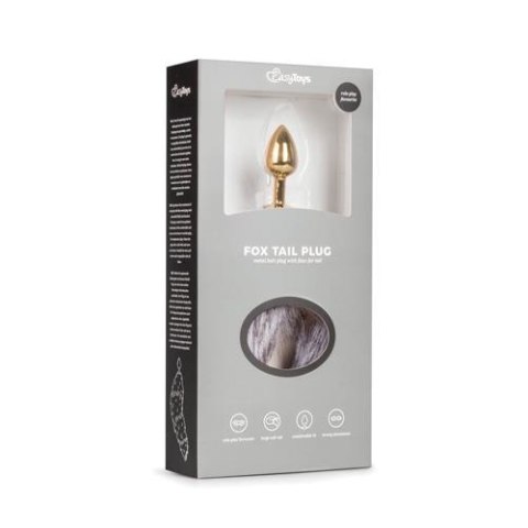 Korek analny lisi ogon plug z futerkiem metalowy Korek analny lisi ogon plug z futerkiem metalowy