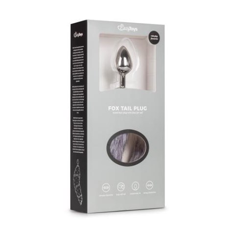 Korek analny lisi ogon plug z futerkiem metalowy Korek analny lisi ogon plug z futerkiem metalowy