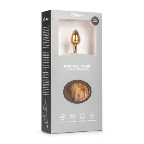 Korek analny lisi ogon plug z futerkiem metalowy Korek analny lisi ogon plug z futerkiem metalowy