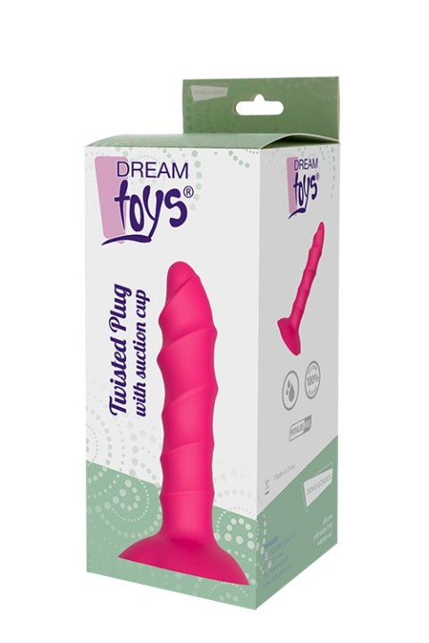 Plug-DREAM TOYS TWISTED PLUG WITH SUCTION CUP Plug-DREAM TOYS TWISTED PLUG WITH SUCTION CUP