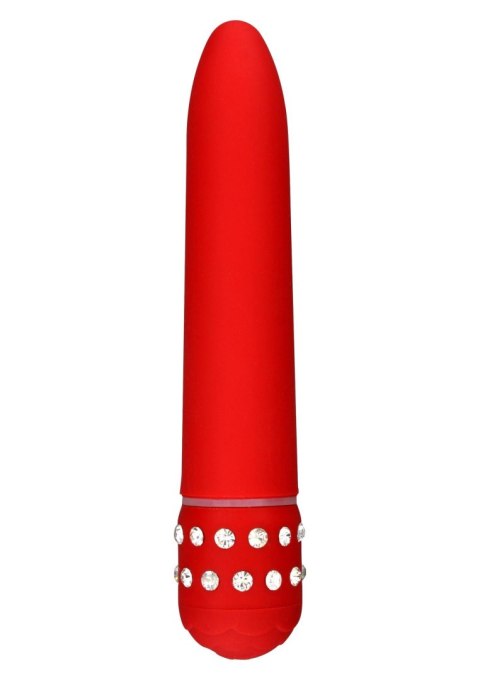 Smukły gładki klasyczny wibrator kryształki 15cm Smukły gładki klasyczny wibrator kryształki 15cm