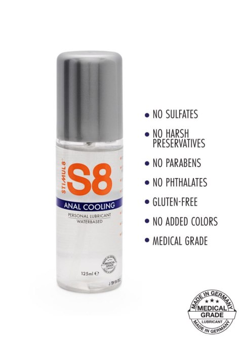 Żel-S8 Cooling WB Anal Lube 125ml Żel-S8 Cooling WB Anal Lube 125ml