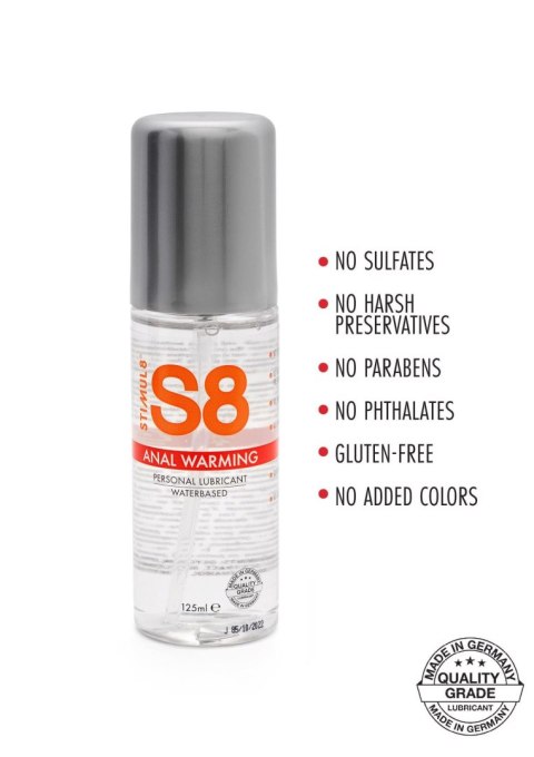 Żel-S8 Warming WB Anal Lube 125ml Żel-S8 Warming WB Anal Lube 125ml