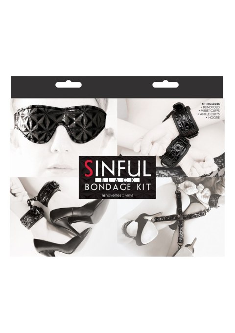 Zestaw-SINFUL BONDAGE KIT BLACK Zestaw-SINFUL BONDAGE KIT BLACK