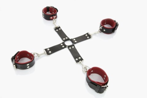 Skórzane kajdanki krzyżak dominacja bondage bdsm Skórzane kajdanki krzyżak dominacja bondage bdsm