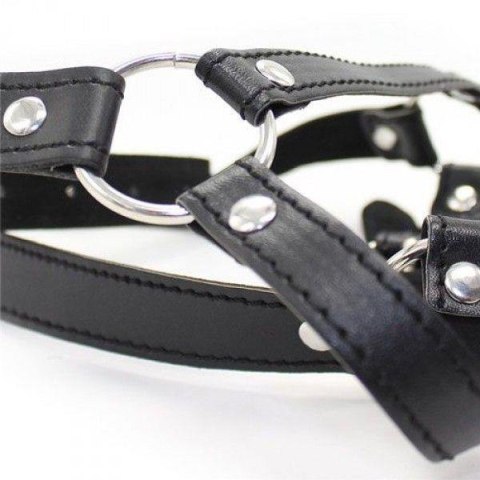 Uprząż do kneblowania pasy na głowę pierścień bdsm Uprząż do kneblowania pasy na głowę pierścień bdsm