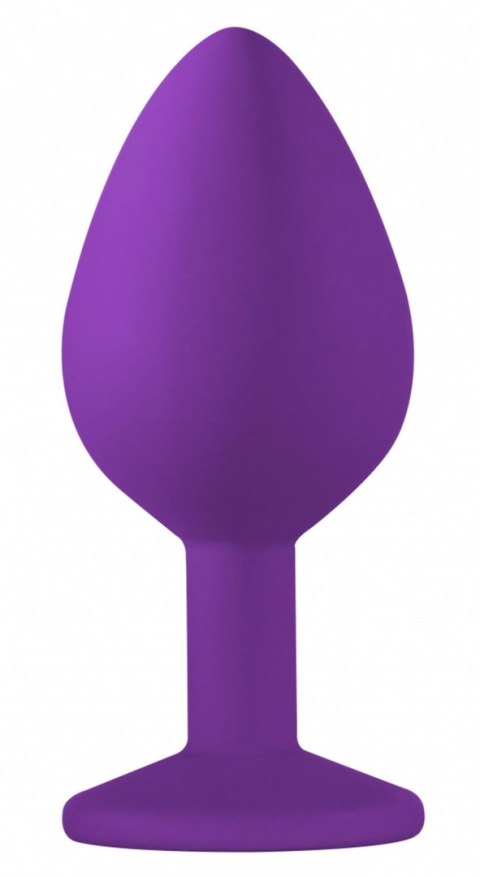 Wtyczka analna korek silikonowy z kryształem 8cm Wtyczka analna korek silikonowy z kryształem 8cm