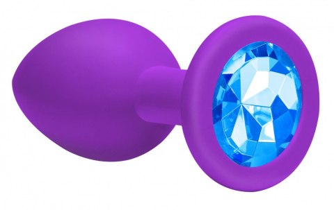 Wtyczka analna korek silikonowy z kryształem 8cm Wtyczka analna korek silikonowy z kryształem 8cm