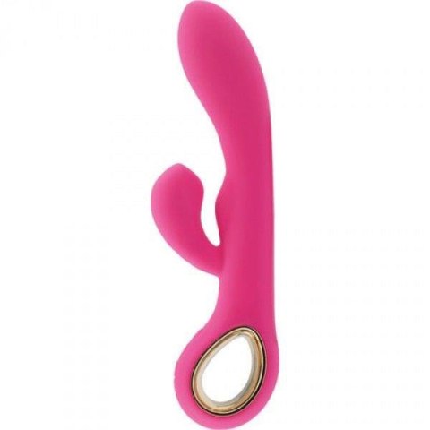 Wibrator z masażerem do łechtaczki 10trybów 19cm Wibrator z masażerem do łechtaczki 10trybów 19cm