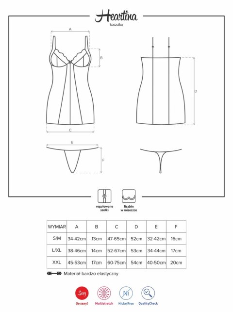 Gorąca sex koszulka stringi komplet heartina xxl Gorąca sex koszulka stringi komplet heartina xxl