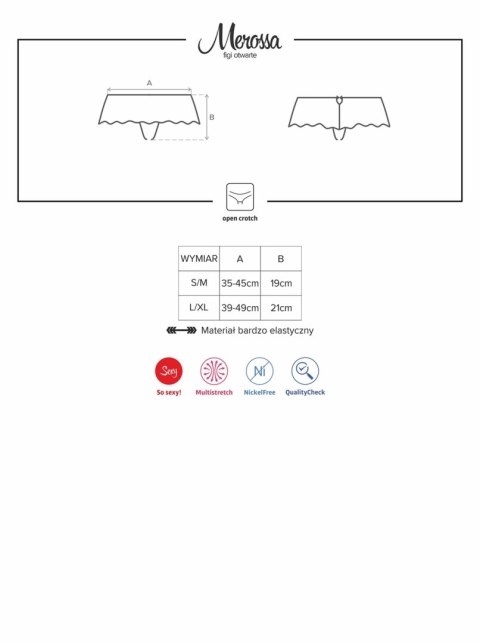 Koronkowe figi otwarty krok rozcięte merossa xxl