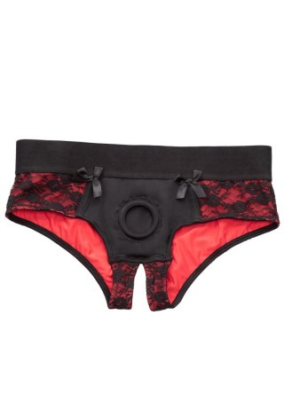Sexowne koronkowe majtki strap-on z dziurką dildo