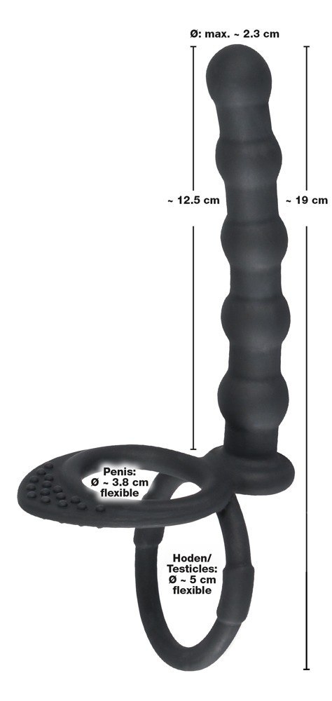 Podwójny pierścień penis jądra sex koraliki analne