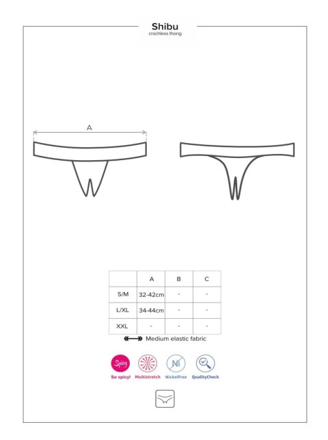 Erotyczne stringi rozcięte w kroku obsessive l/xl Erotyczne stringi rozcięte w kroku obsessive l/xl