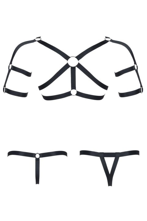 Męski komplet z gumy: t-shirt z ozdobami z tyłu i przodu, 2 pack stringi xxl/xxxl