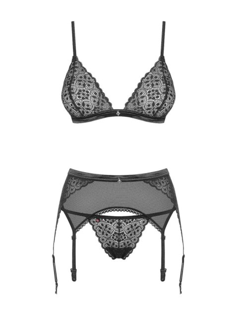 Sexy komplet biustonosz pas stringi obsessive l/xl