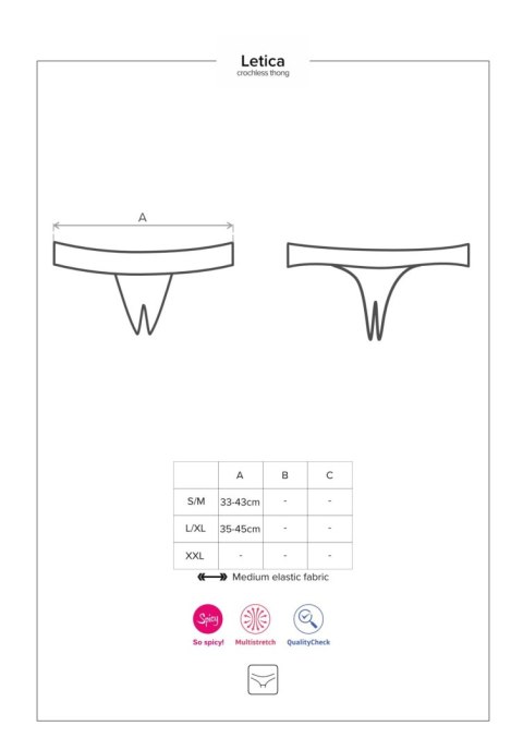 Wycięte erotyczne stringi otwarte obsessive l/xl