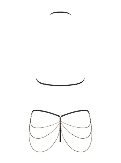 Biustonosz stringi skóra komplet obsessive l/xl