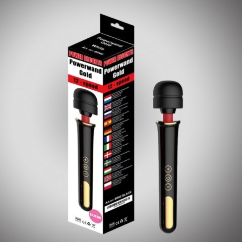 Powerwand gold black big size wand massager 12 speed rech Powerwand gold black big size wand massager 12 speed rech