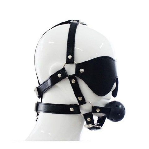 Bdsm bondage sex maska na głowę z opaską kneblem Bdsm bondage sex maska na głowę z opaską kneblem