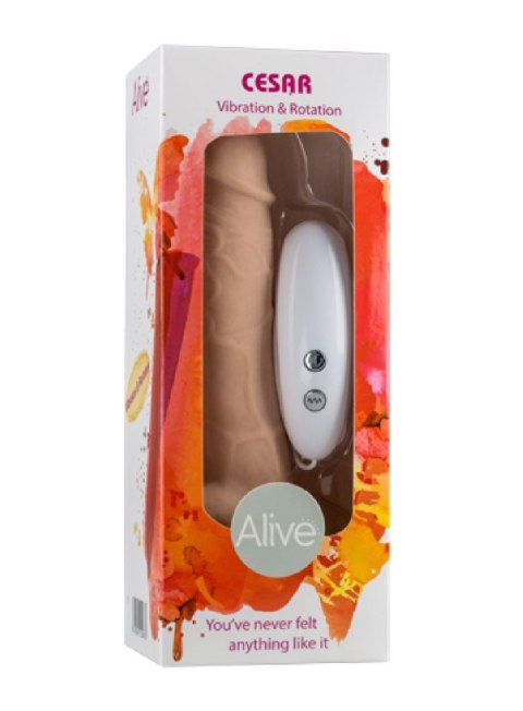 Dildo z wibracją rotacją pilot cielisty 18 cm Dildo z wibracją rotacją pilot cielisty 18 cm