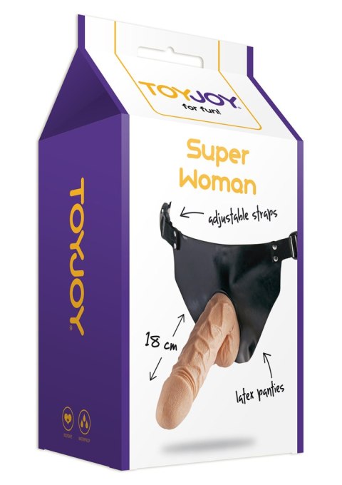 Majtki z dildo członkiem strapon uprząż penis 18cm Majtki z dildo członkiem strapon uprząż penis 18cm