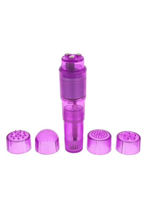 Mini stymulator łechtaczki masażer z nakładkami Mini stymulator łechtaczki masażer z nakładkami