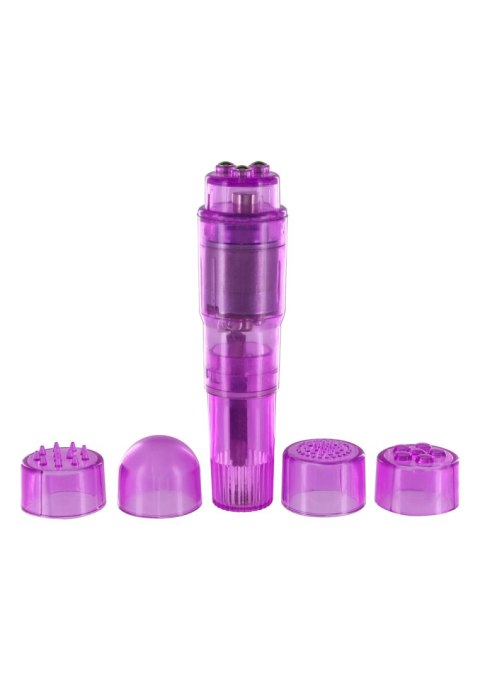 Mini stymulator łechtaczki masażer z nakładkami Mini stymulator łechtaczki masażer z nakładkami