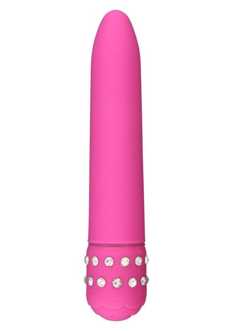 Smukły gładki klasyczny wibrator kryształki 15cm Smukły gładki klasyczny wibrator kryształki 15cm
