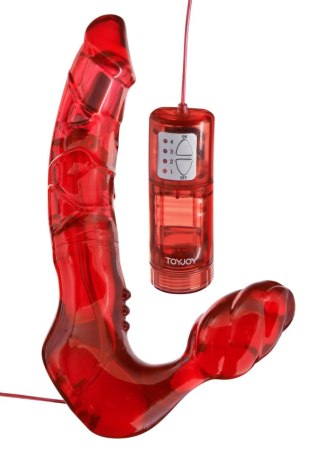 Żelowe dildo z wibracjami do podwójnej penetracji