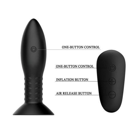 Korek analny z rotacją wibracją plotem 13cm 4tryby Korek analny z rotacją wibracją plotem 13cm 4tryby