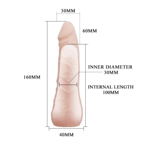 Przedłużka realistyczna wydłużająca penisa 16cm Przedłużka realistyczna wydłużająca penisa 16cm