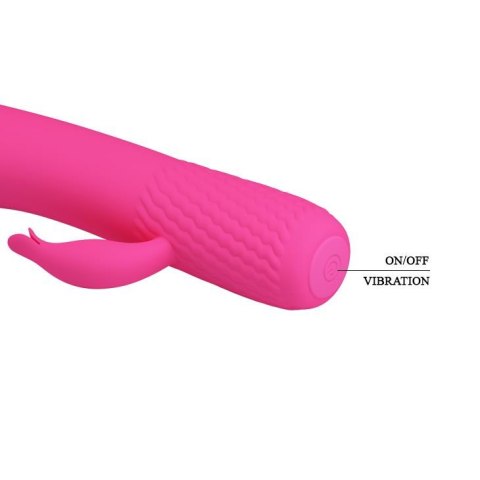 Zgrabny wibrator z masażerem łechtaczki 15cm usb Zgrabny wibrator z masażerem łechtaczki 15cm usb